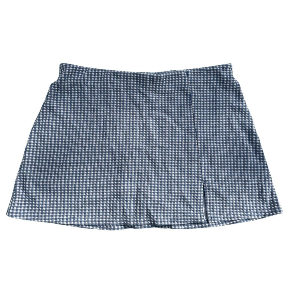 13. American Eagle Blue Gingham/Picnic Check Mini Skirt - Picture 2 of 4